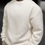 Manfinity Homme Men'S Drop Shoulder Plain Long Sleeve Going Out Casual Sweatshirt, Boyfriend Gift