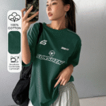 DAZY Summer Casual Loose Short Sleeve T-Shirt with Letter Print Oversized T-Shirt,Graphic Tees